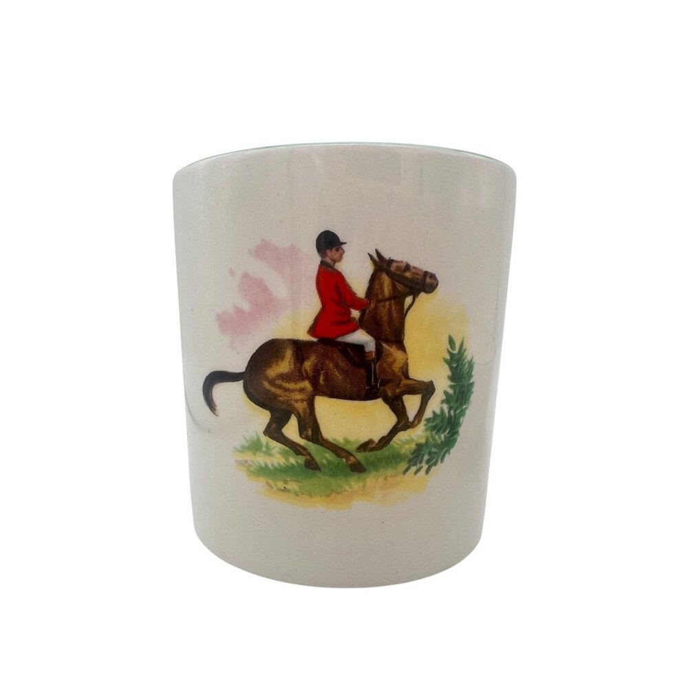 Old Foley James Kent Vintage Equestrian Bathroom Set Cup & Soap Dish Horse Rider - Picture 9 of 10